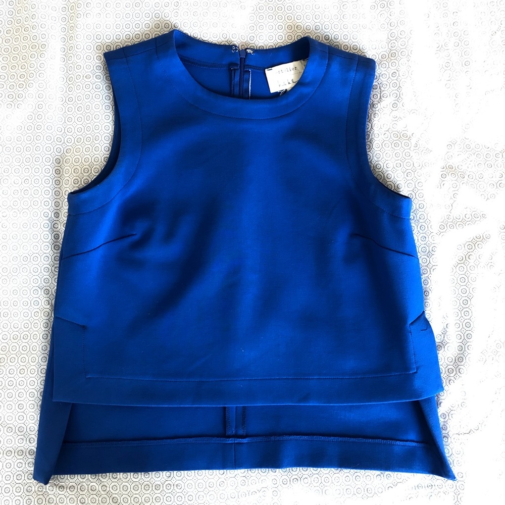 Cobalt Blue Nicole Miller high-low tank top